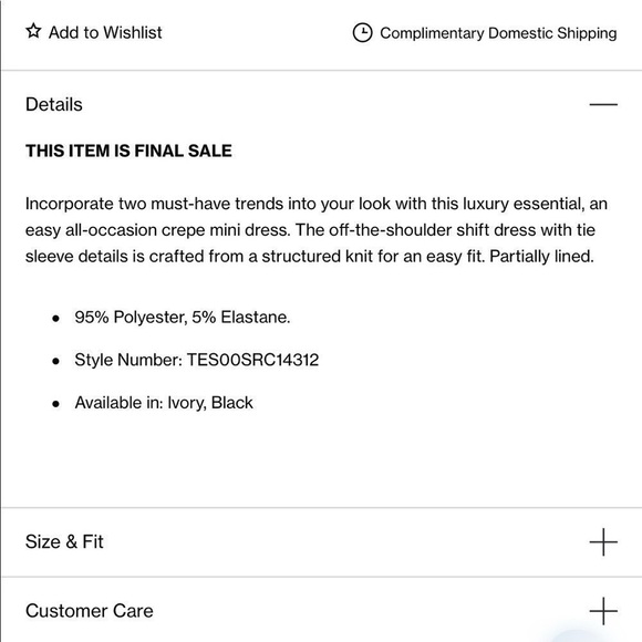 Tibi Structured Crepe Off-the-Shoulder Dress Ivory Size 2 - Picture 8 of 8